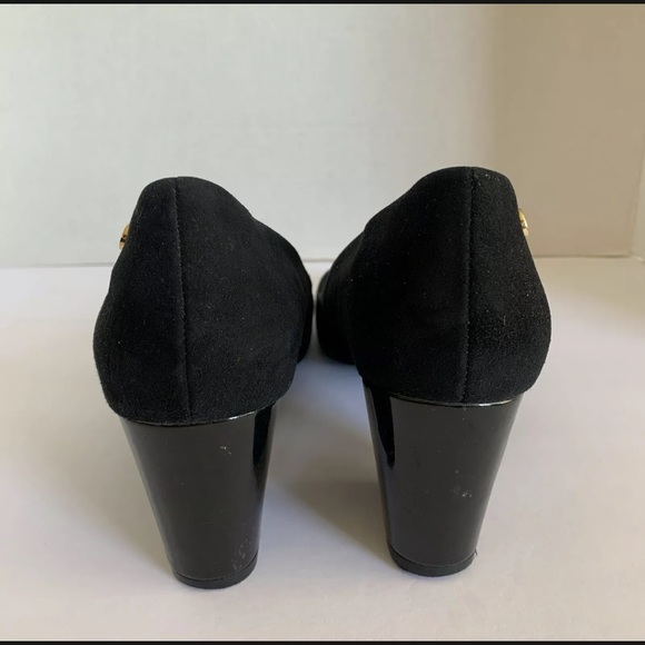 Calvin Klein Black Suede  Pumps Block Heels KASEY - Picture 9 of 9